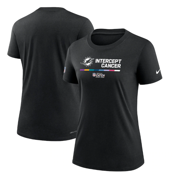 Women's Miami Dolphins 2022 Black Crucial Catch Performance T-Shirt(Run Small) Women's Miami Dolphins 2022 Black Crucial Catch Performance T-Shirt(Run Small)